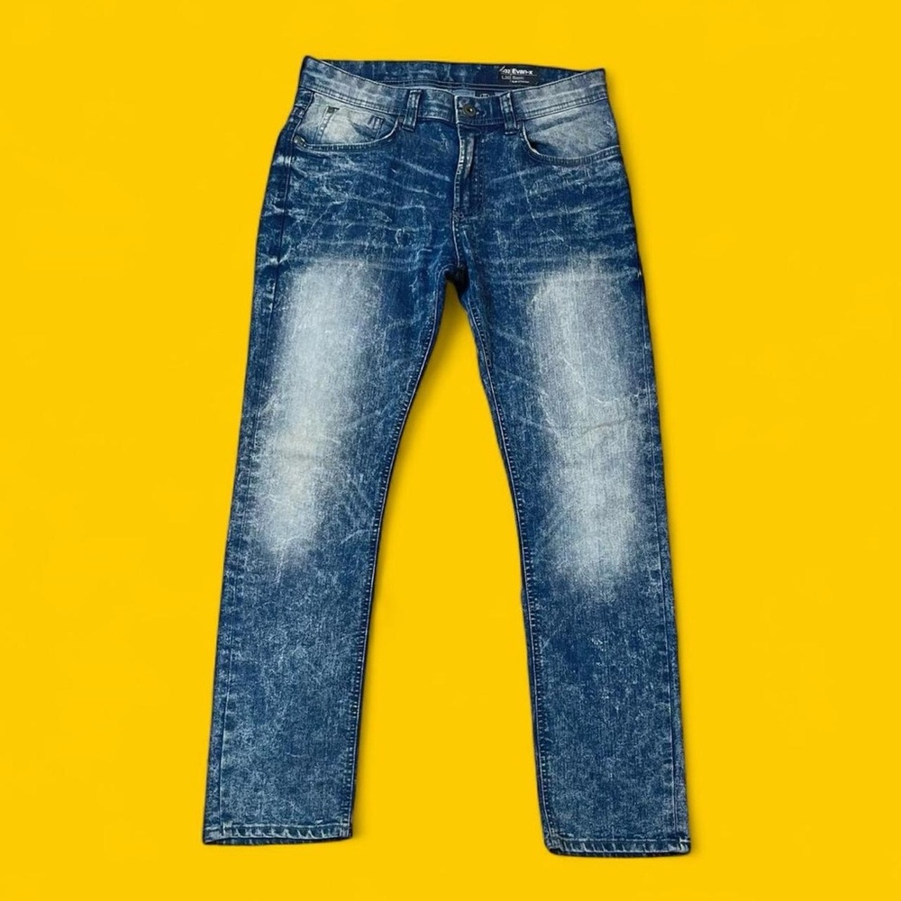 Buffalo David Bitton Evan-X Slim Stretch Jeans Men’s 32x30 Distressed Wash Denim